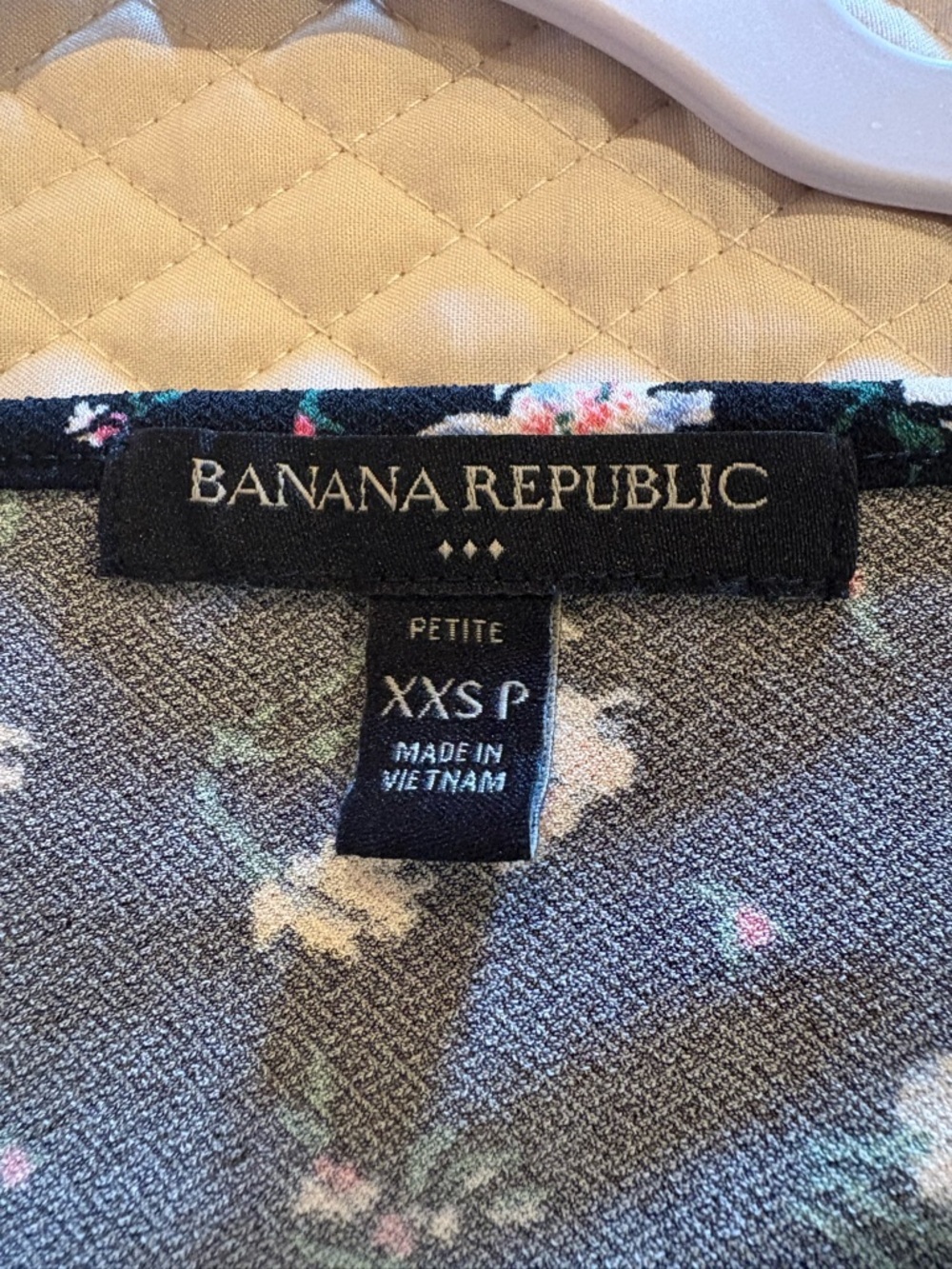 Banana Republic Black Floral jersey dress size XXSP - Picture 7 of 12